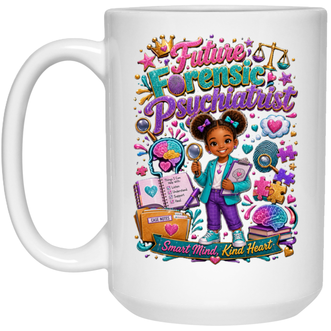 Future Forensic Psychiatrist White Mug - Little Dreamers (Ages 6-9)