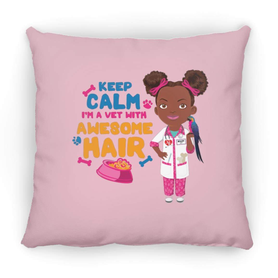 Veterinary Square Pillow 16x16-CustomCat-Accessories,Pillows,Veterinarian Keep Calm
