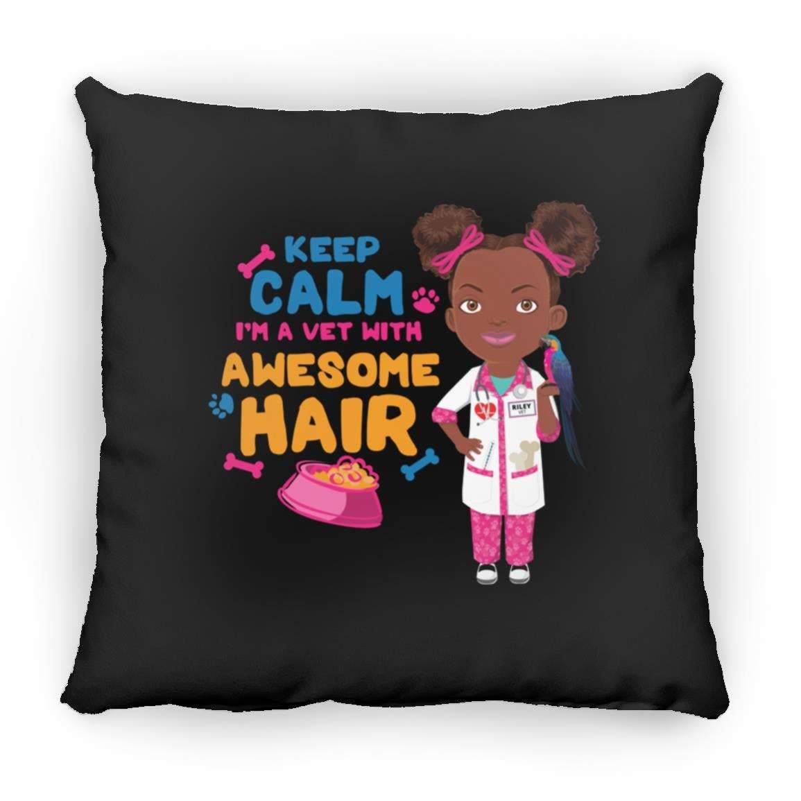 Veterinary Square Pillow 16x16-CustomCat-Accessories,Pillows,Veterinarian Keep Calm