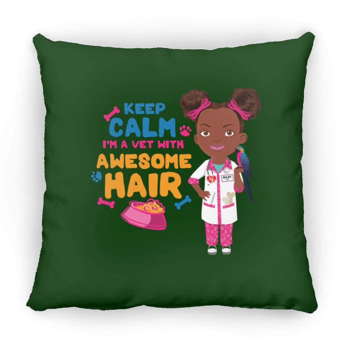 Veterinary Square Pillow 16x16-CustomCat-Accessories,Pillows,Veterinarian Keep Calm