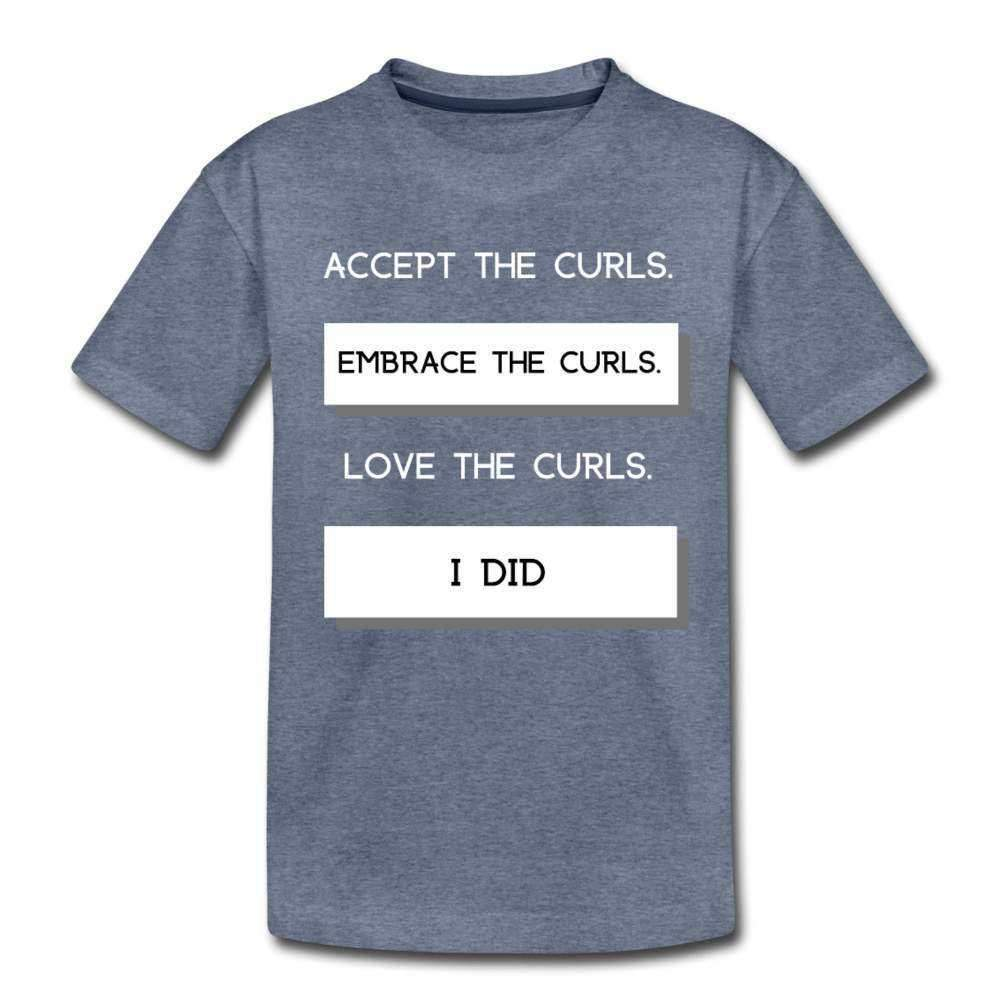 Accept The Curls Girl Youth T-Shirt-Riley's Way-Girls Clothes,Girls T-shirts,Shop,T-Shirts,youth apparel