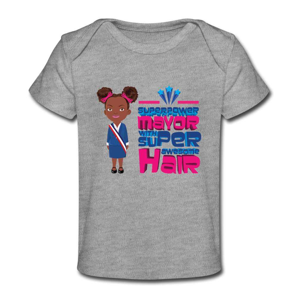 Mayor Organic Baby T-Shirt - heather grey