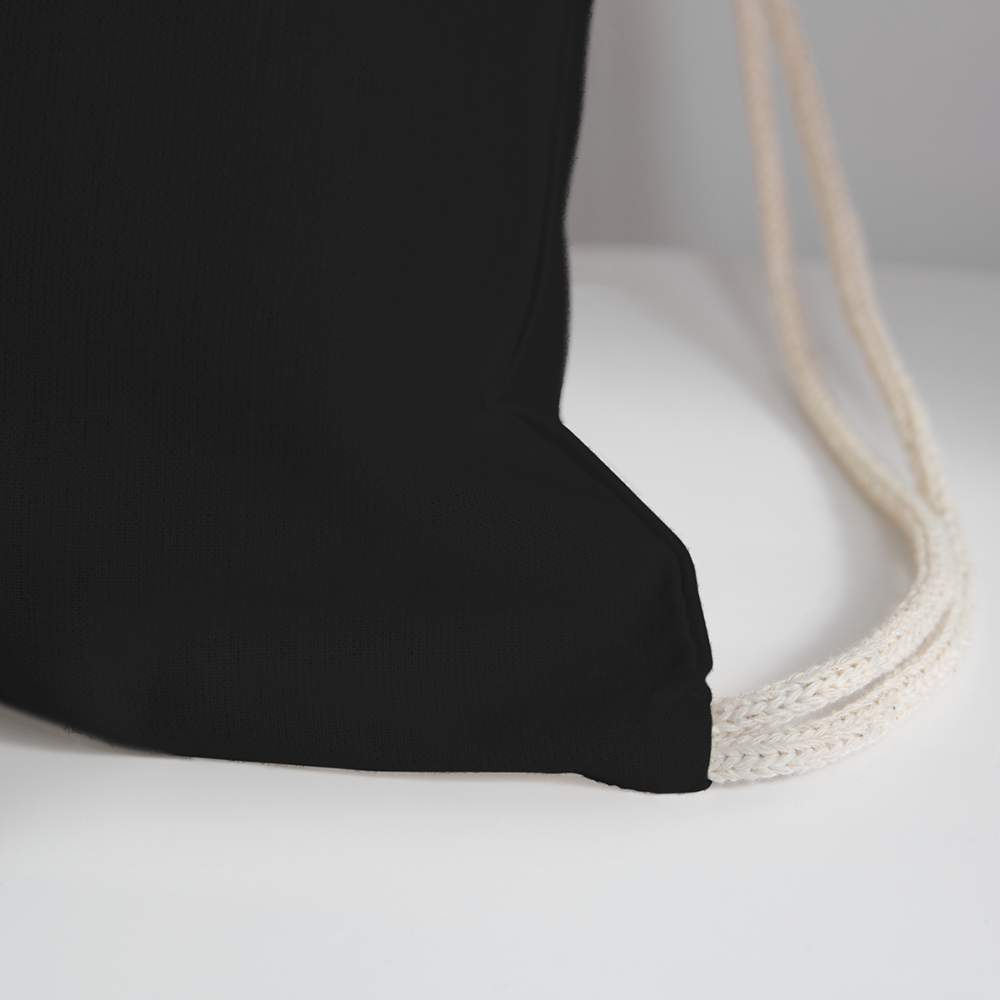 Airforce Cotton Drawstring Bag - black