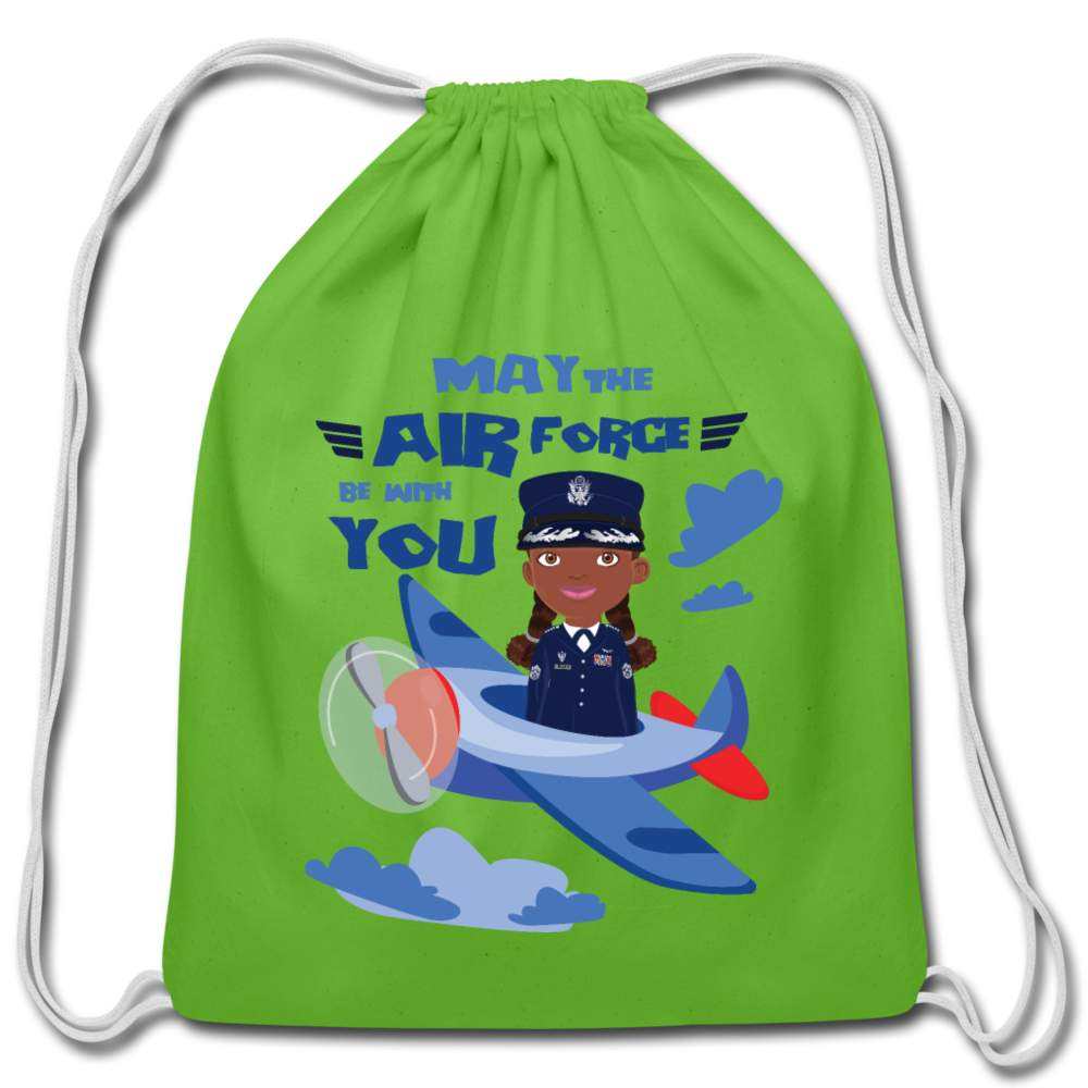 Airforce Cotton Drawstring Bag - clover