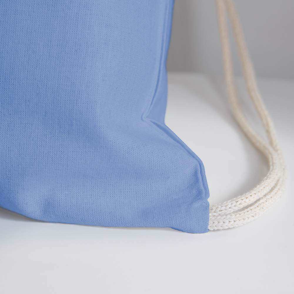 Airforce Cotton Drawstring Bag - carolina blue