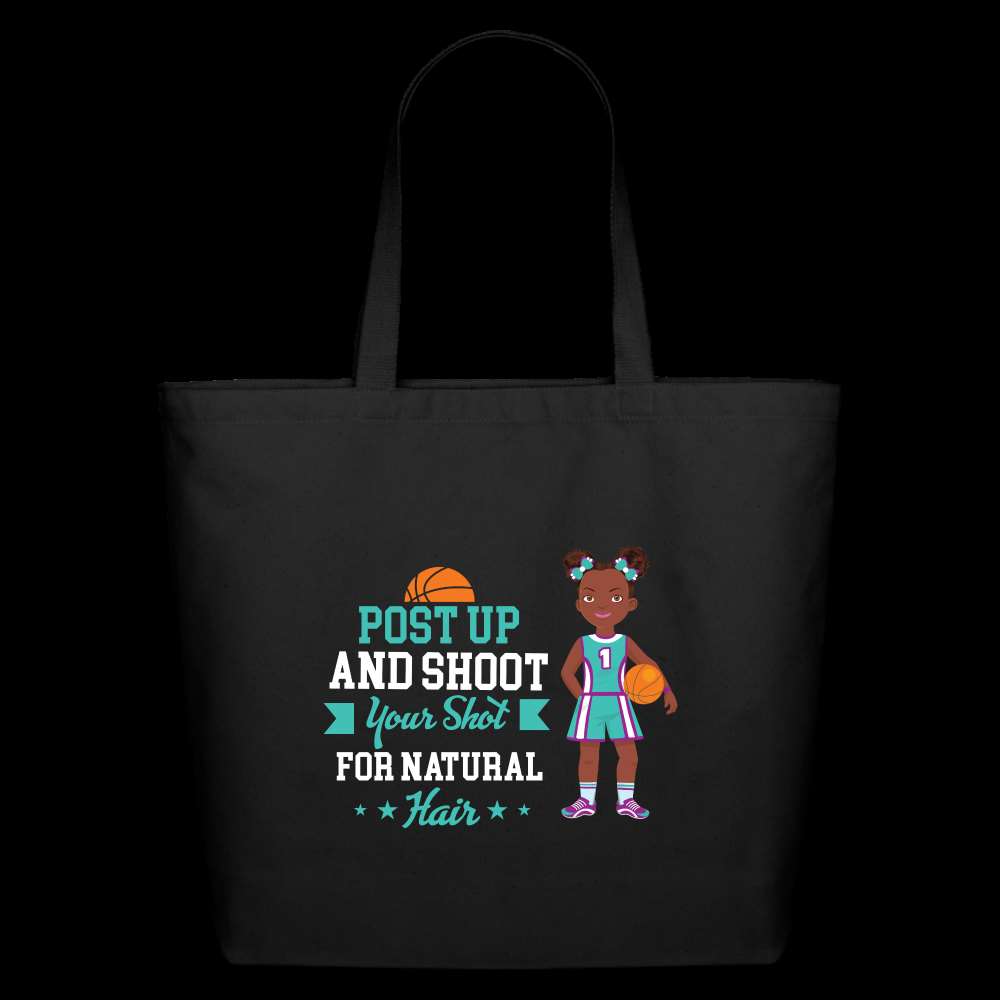 Basketball Eco-Friendly Cotton Tote - black