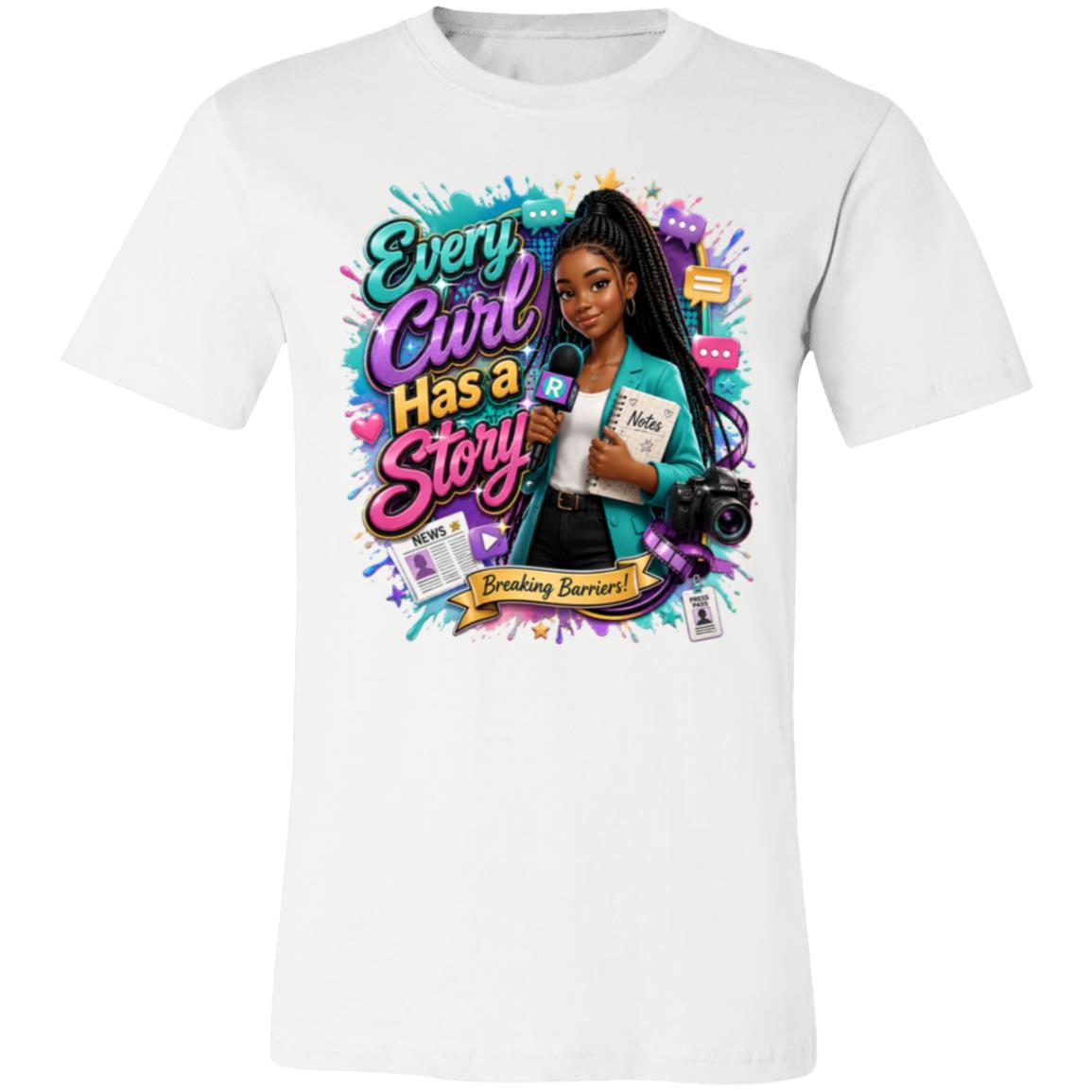 Journalist career tee for girls Ages 13-16 with natural hair pride by Riley's Way