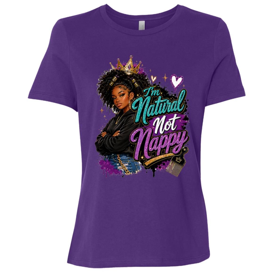 Natural Not Nappy Riley's Way natural hair tee artwork