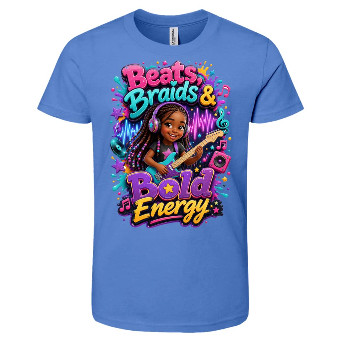 Musician/Singer career tee for girls Ages 6-9 with natural hair pride by Riley's Way