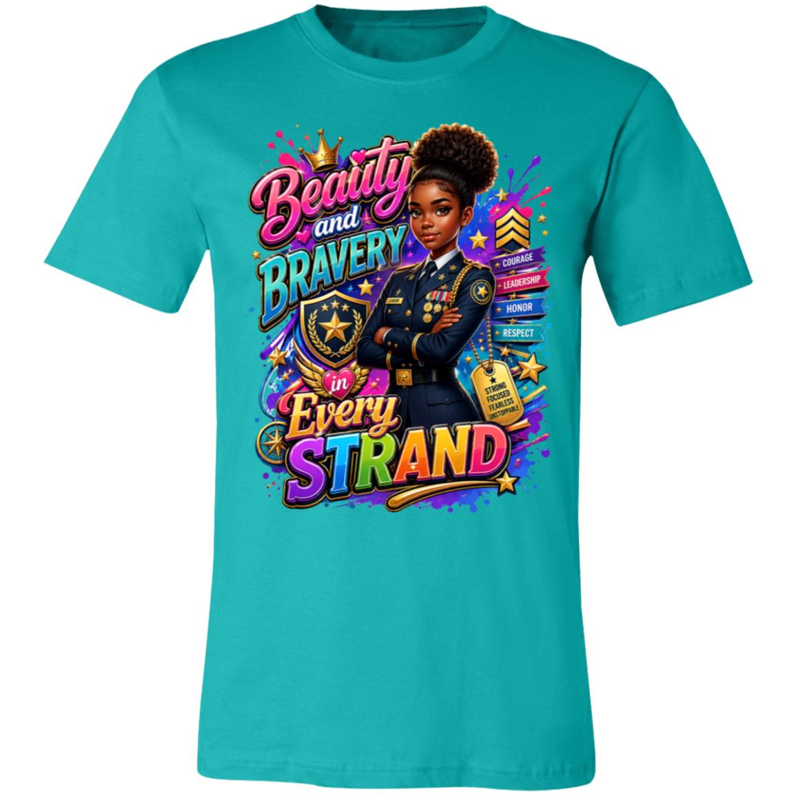 Marine career tee for girls Ages 13-16 with natural hair pride by Riley's Way
