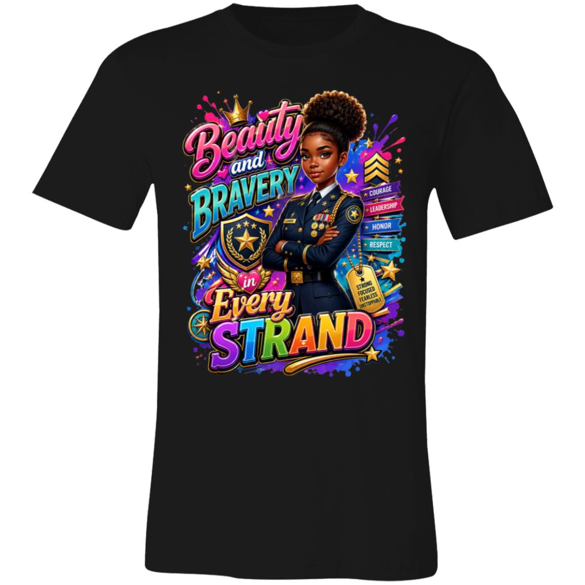 Marine career tee for girls Ages 13-16 with natural hair pride by Riley's Way