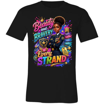 Marine career tee for girls Ages 13-16 with natural hair pride by Riley's Way