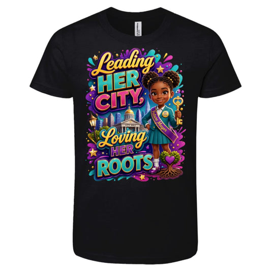 Mayor career tee for girls Ages 6-9 with natural hair pride by Riley's Way