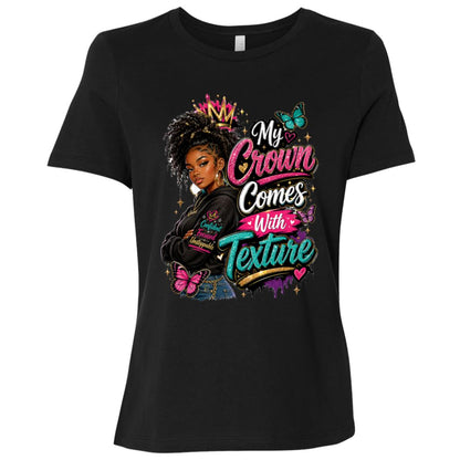 My Crown Comes With Texture Riley's Way natural hair tee artwork