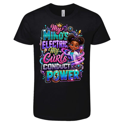 Engineer career tee for girls Ages 6-9 with natural hair pride by Riley's Way