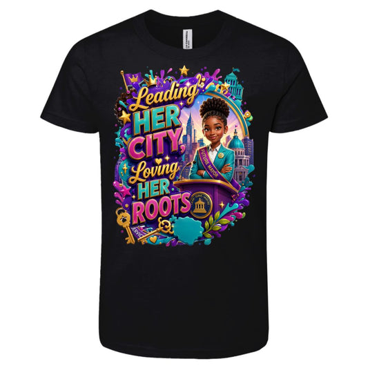 Mayor career tee for girls Ages 10-12 with natural hair pride by Riley's Way