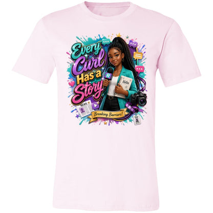 Journalist career tee for girls Ages 13-16 with natural hair pride by Riley's Way