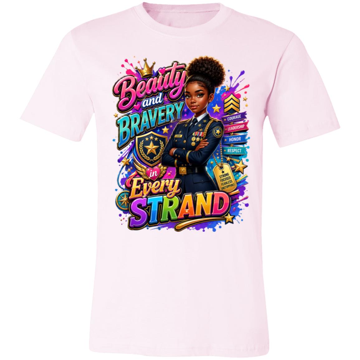Marine career tee for girls Ages 13-16 with natural hair pride by Riley's Way