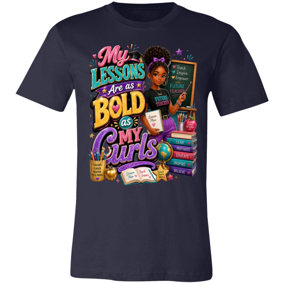 Teacher career tee for girls Ages 13-16 with natural hair pride by Riley's Way