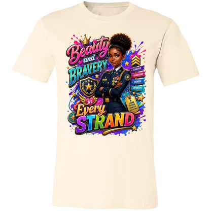 Marine career tee for girls Ages 13-16 with natural hair pride by Riley's Way