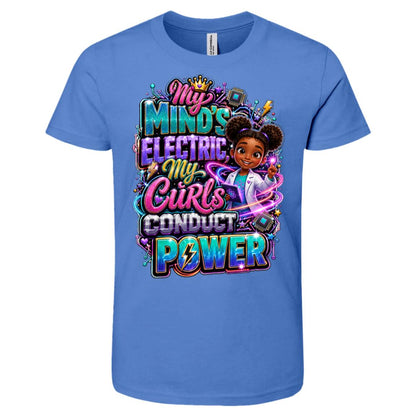 Engineer career tee for girls Ages 6-9 with natural hair pride by Riley's Way