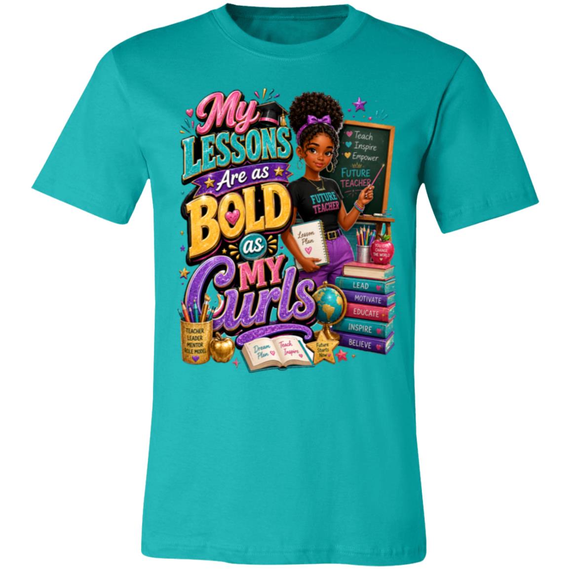 Teacher career tee for girls Ages 13-16 with natural hair pride by Riley's Way