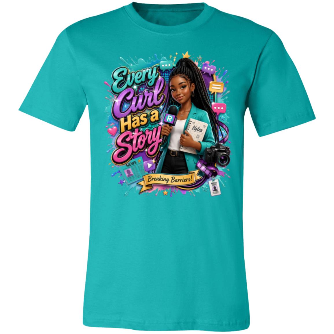 Journalist career tee for girls Ages 13-16 with natural hair pride by Riley's Way