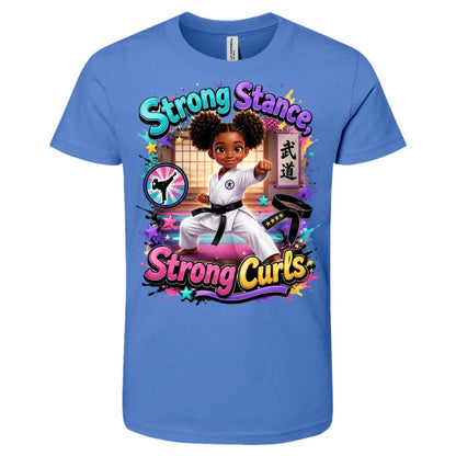 Karate career tee for girls Ages 6-9 with natural hair pride by Riley's Way