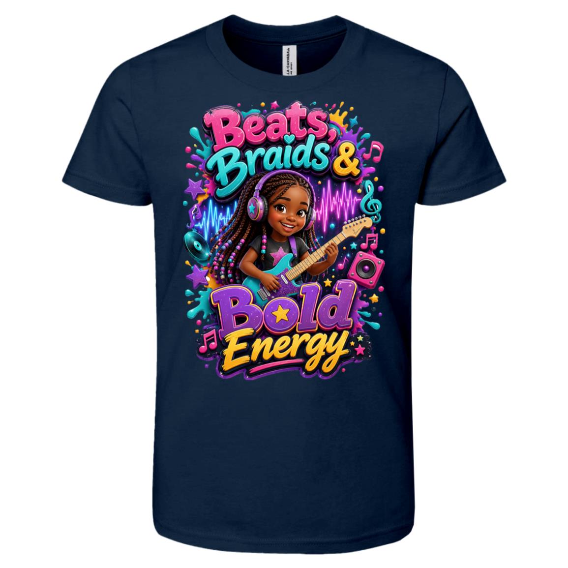 Musician/Singer career tee for girls Ages 6-9 with natural hair pride by Riley's Way