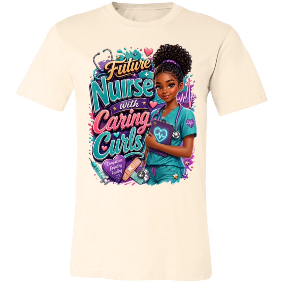 Nurse career tee for girls Ages 13-16 with natural hair pride by Riley's Way