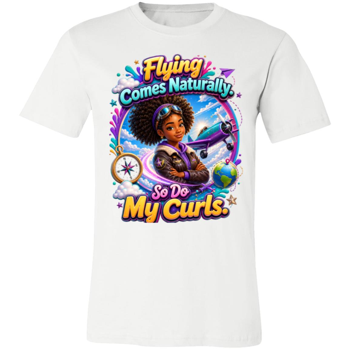 Pilot career tee for girls Ages 13-16 with natural hair pride by Riley's Way