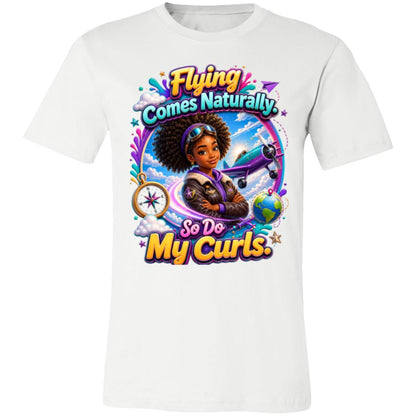 Pilot career tee for girls Ages 13-16 with natural hair pride by Riley's Way
