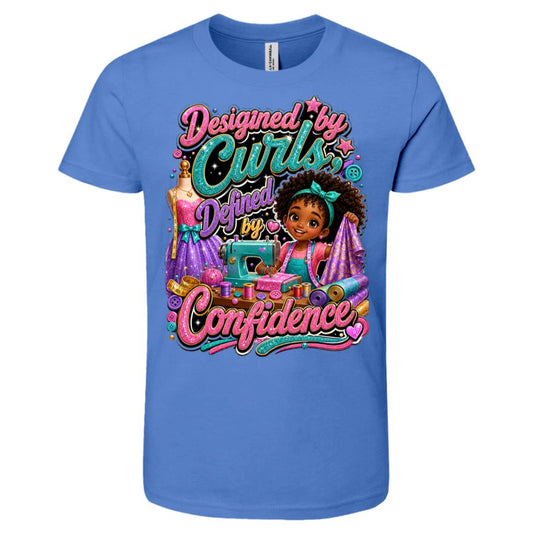 Fashion Designer career tee for girls Ages 6-9 with natural hair pride by Riley's Way