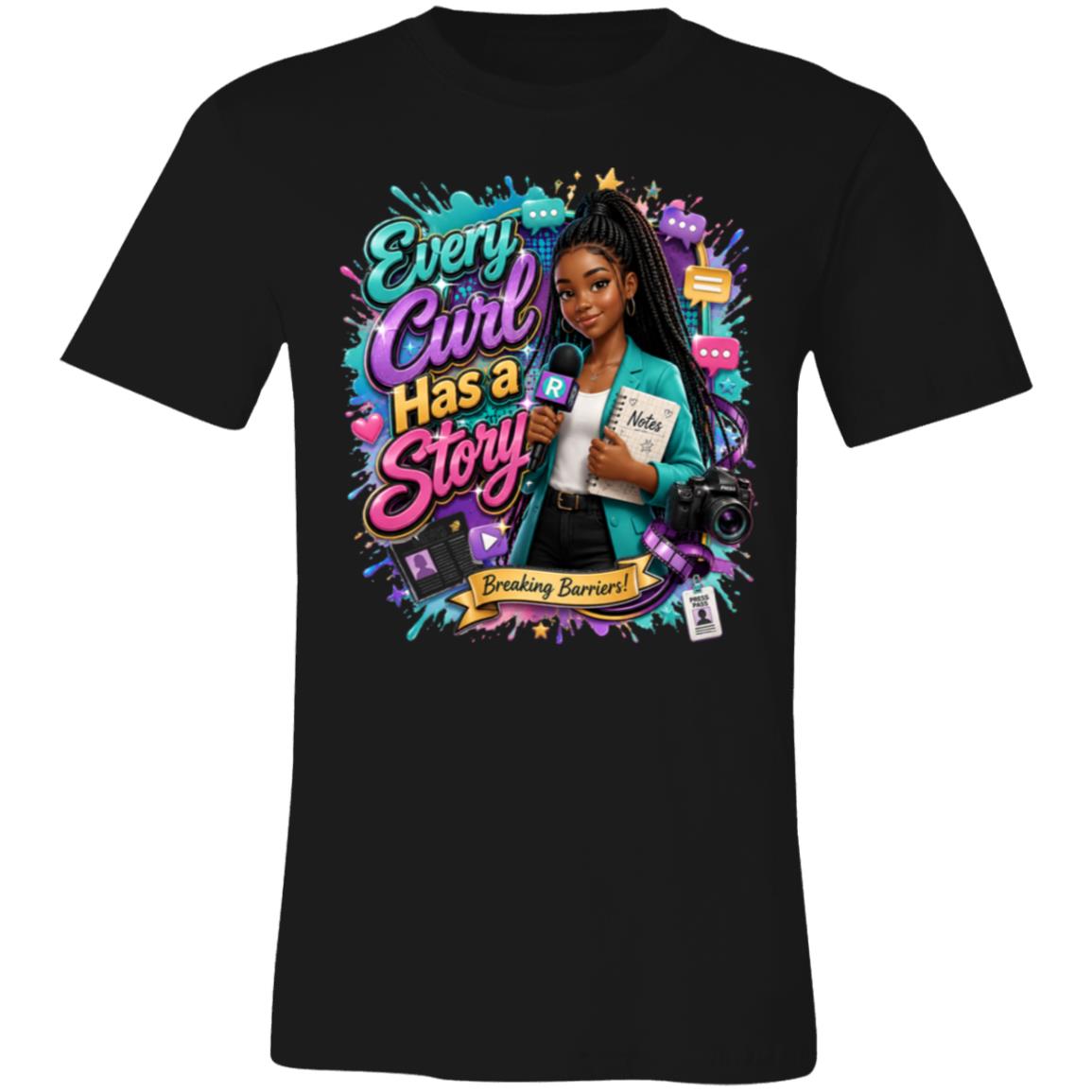 Journalist career tee for girls Ages 13-16 with natural hair pride by Riley's Way