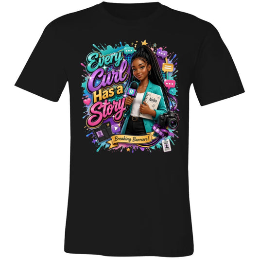 Journalist career tee for girls Ages 13-16 with natural hair pride by Riley's Way