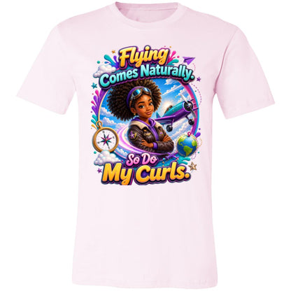 Pilot career tee for girls Ages 13-16 with natural hair pride by Riley's Way