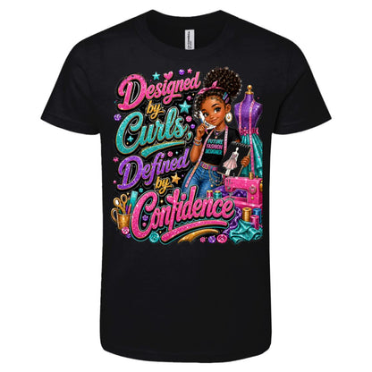 Fashion Designer career tee for girls Ages 10-12 with natural hair pride by Riley's Way