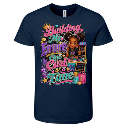 Entrepreneur career tee for girls Ages 6-9 with natural hair pride by Riley's Way