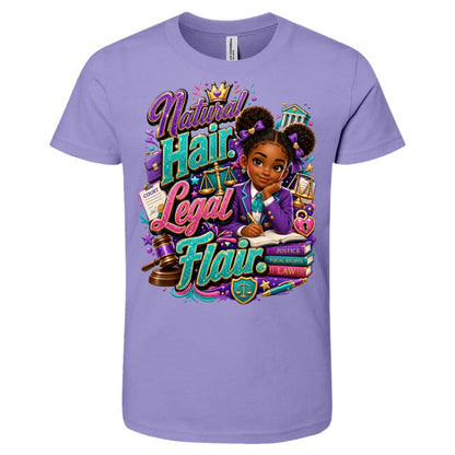 Lawyer career tee for girls Ages 6-9 with natural hair pride by Riley's Way