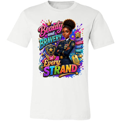Marine career tee for girls Ages 13-16 with natural hair pride by Riley's Way