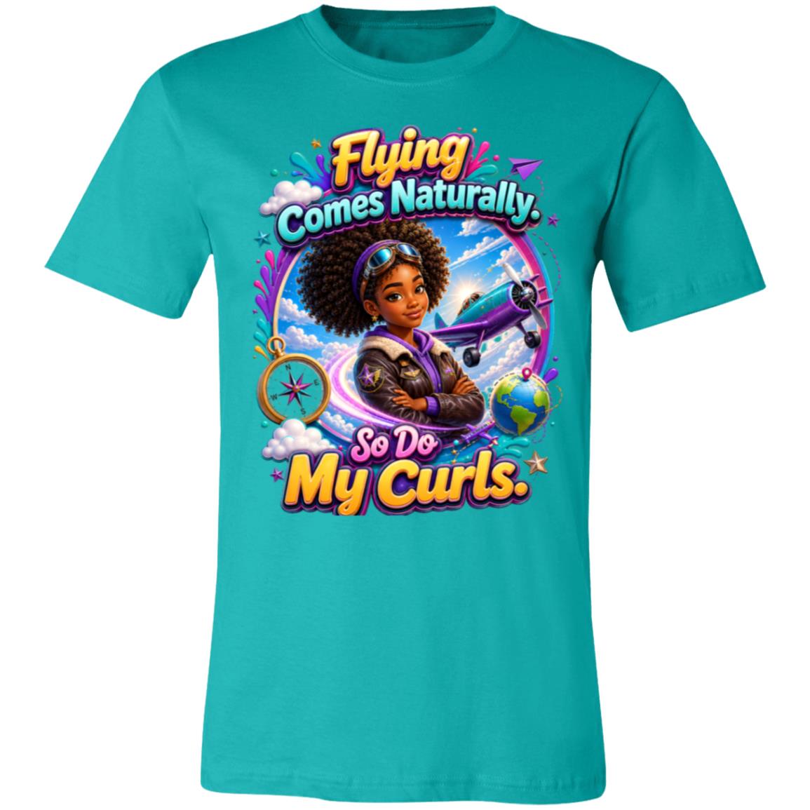 Pilot career tee for girls Ages 13-16 with natural hair pride by Riley's Way