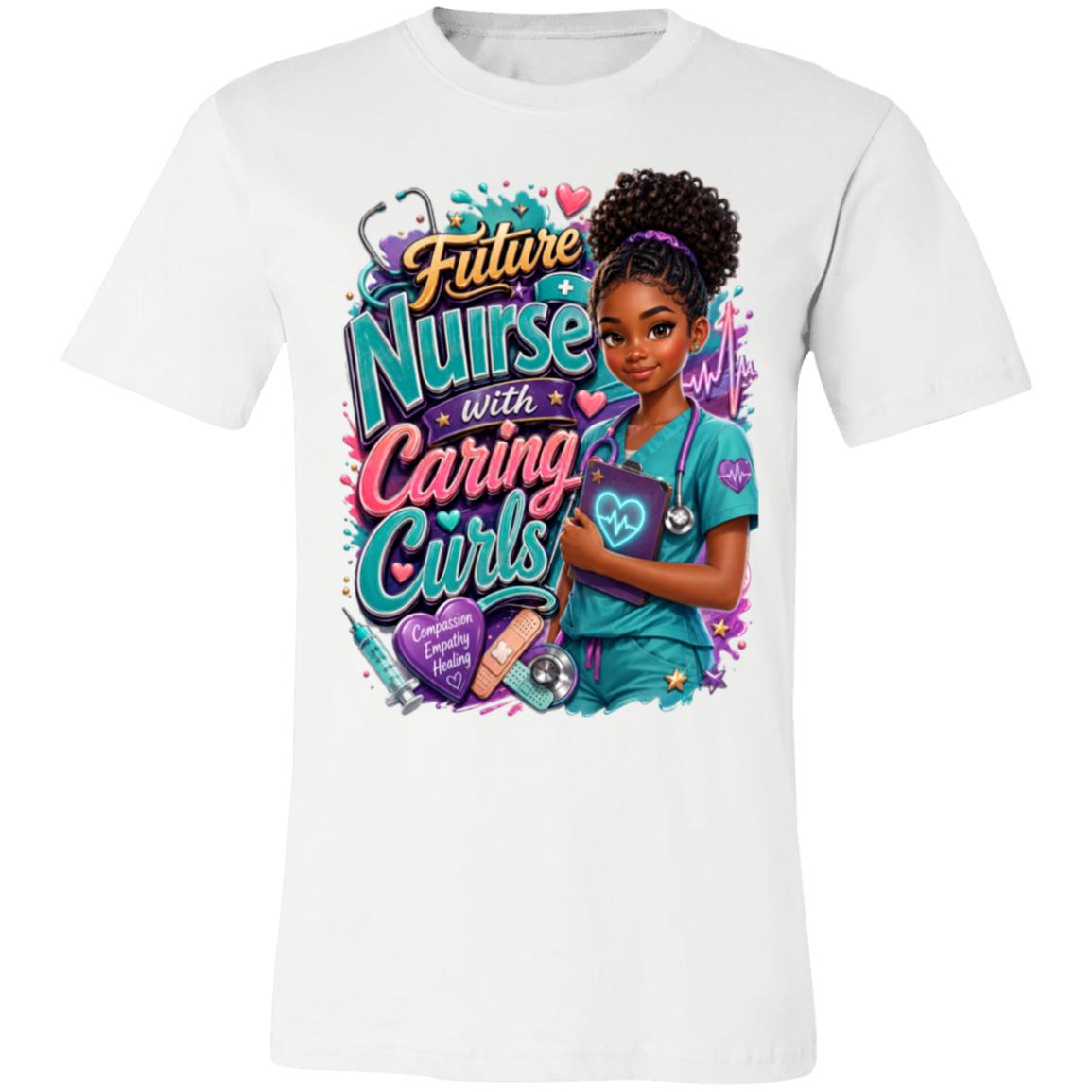 Nurse career tee for girls Ages 13-16 with natural hair pride by Riley's Way