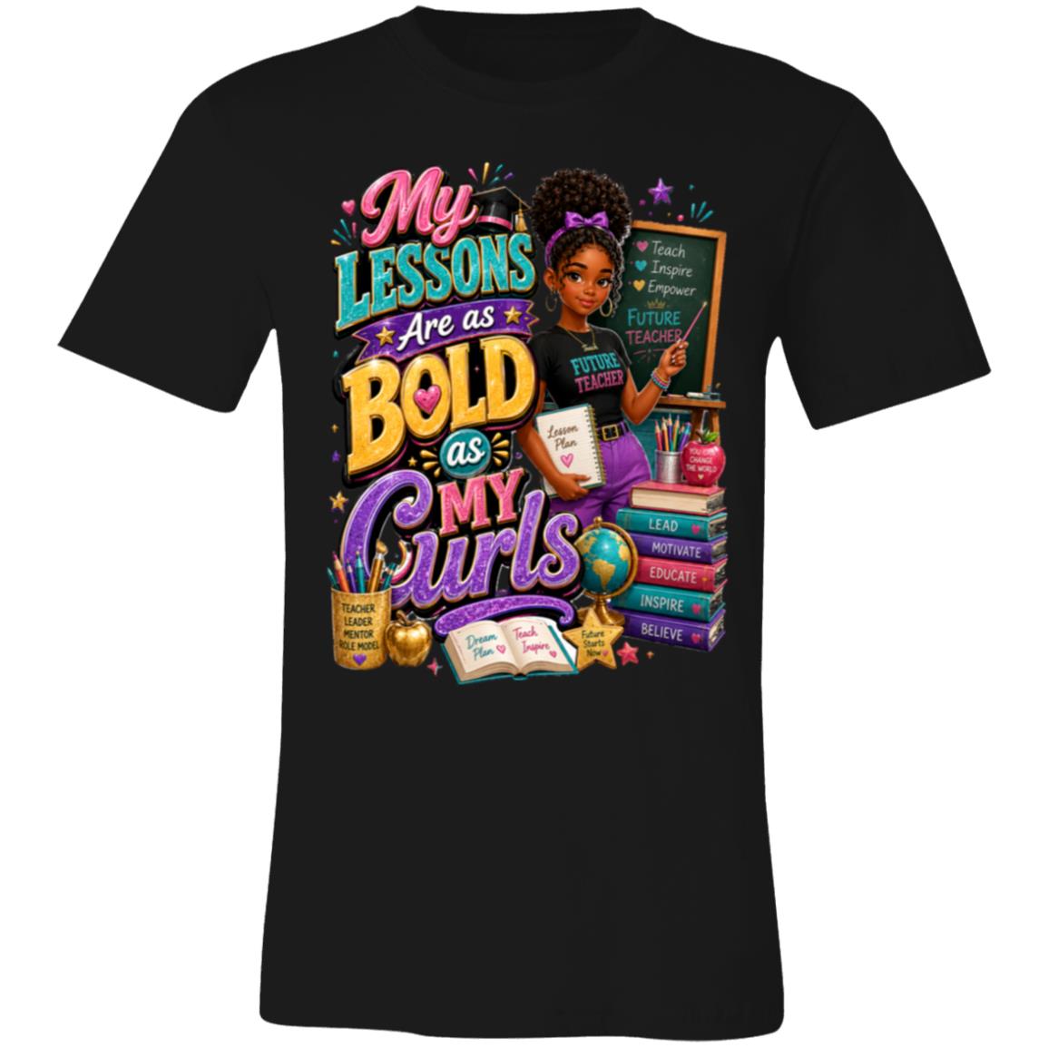 Teacher career tee for girls Ages 13-16 with natural hair pride by Riley's Way