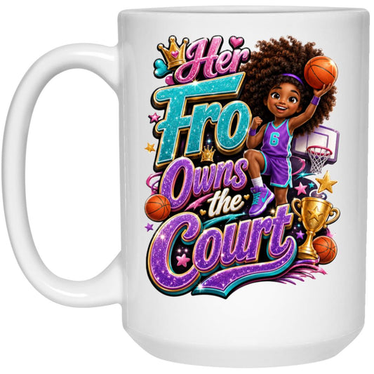15oz White Mug affirmation mug for natural hair pride by Riley's Way