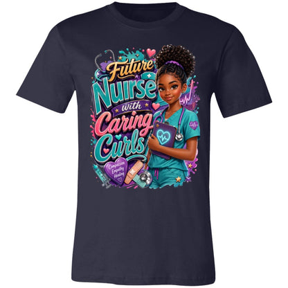 Nurse career tee for girls Ages 13-16 with natural hair pride by Riley's Way