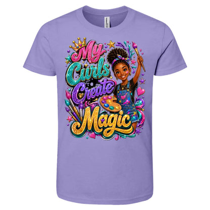 Artist career tee for girls Ages 10-12 with natural hair pride by Riley's Way