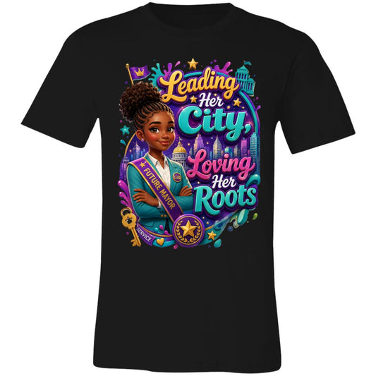 Mayor career tee for girls Ages 13-16 with natural hair pride by Riley's Way