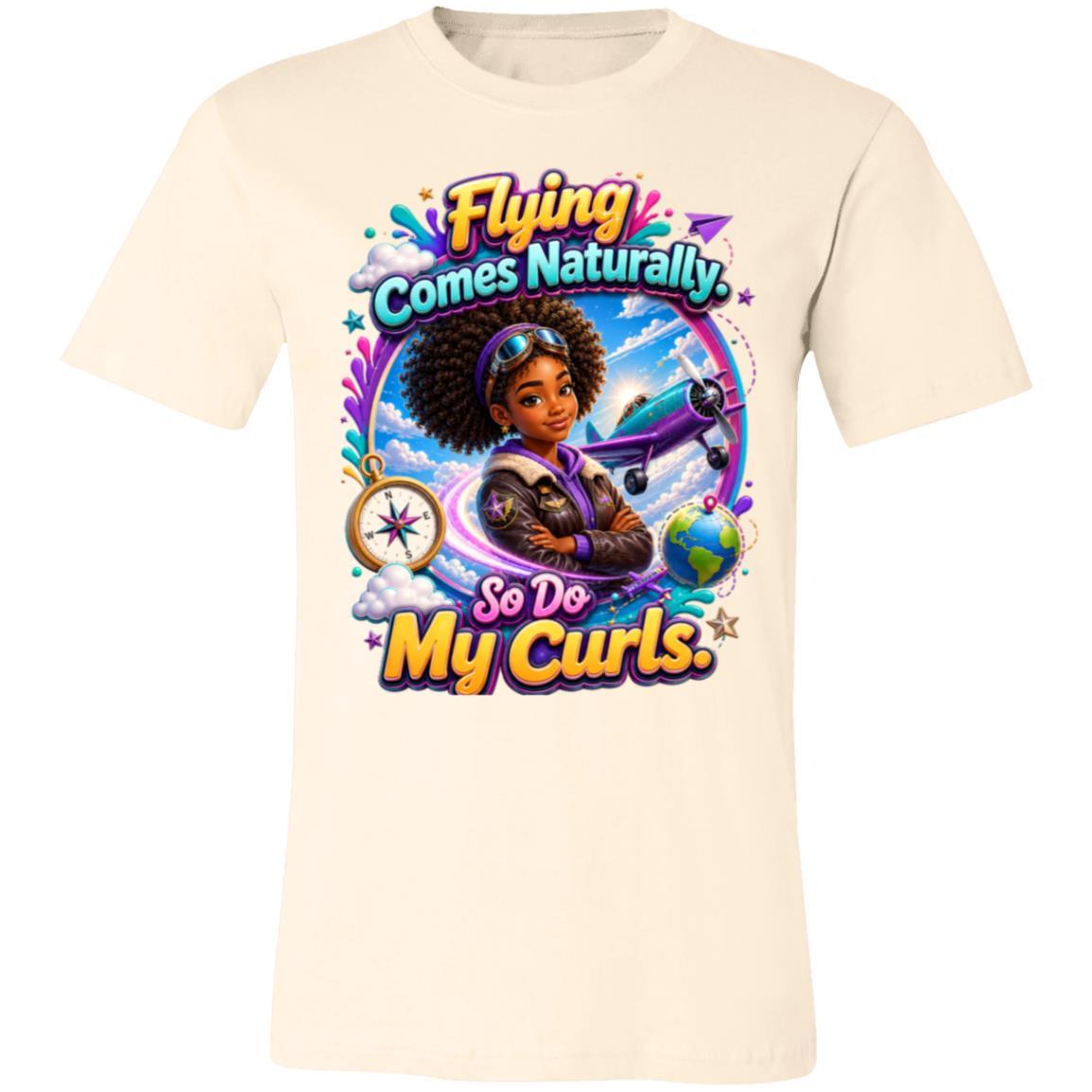 Pilot career tee for girls Ages 13-16 with natural hair pride by Riley's Way
