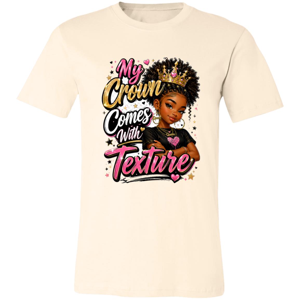 My Crown Comes With Texture Riley's Way natural hair tee artwork