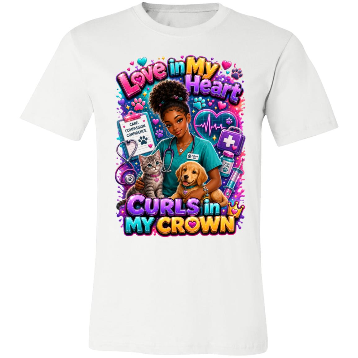 Veterinarian career tee for girls Ages 13-16 with natural hair pride by Riley's Way
